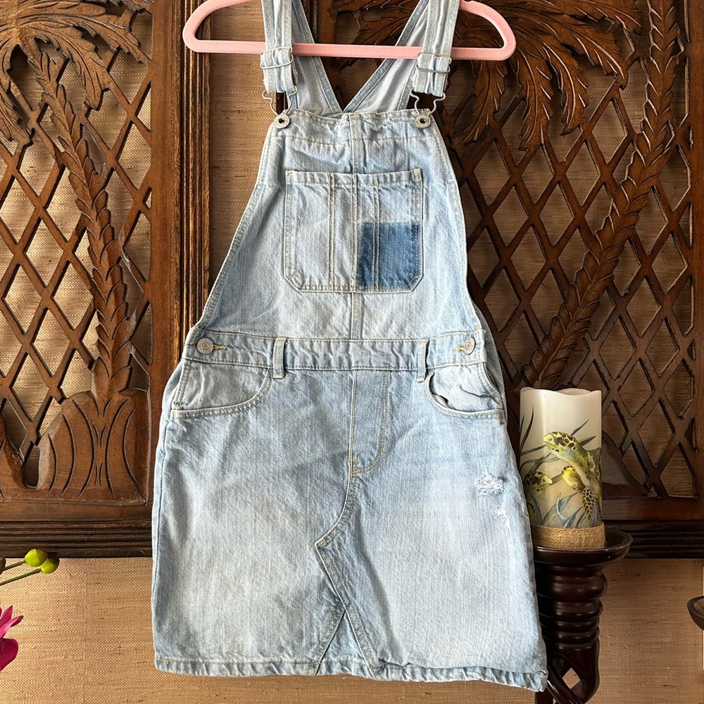 OSH KOSH Light Blue Denim Overalls Dress